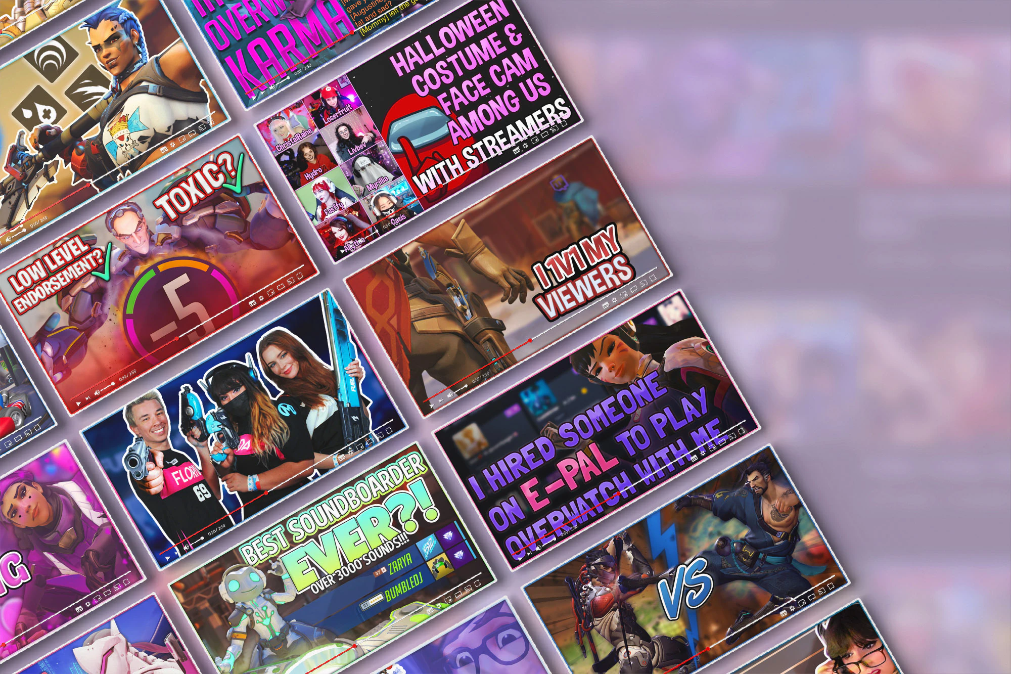 YouTube video thumbnails
