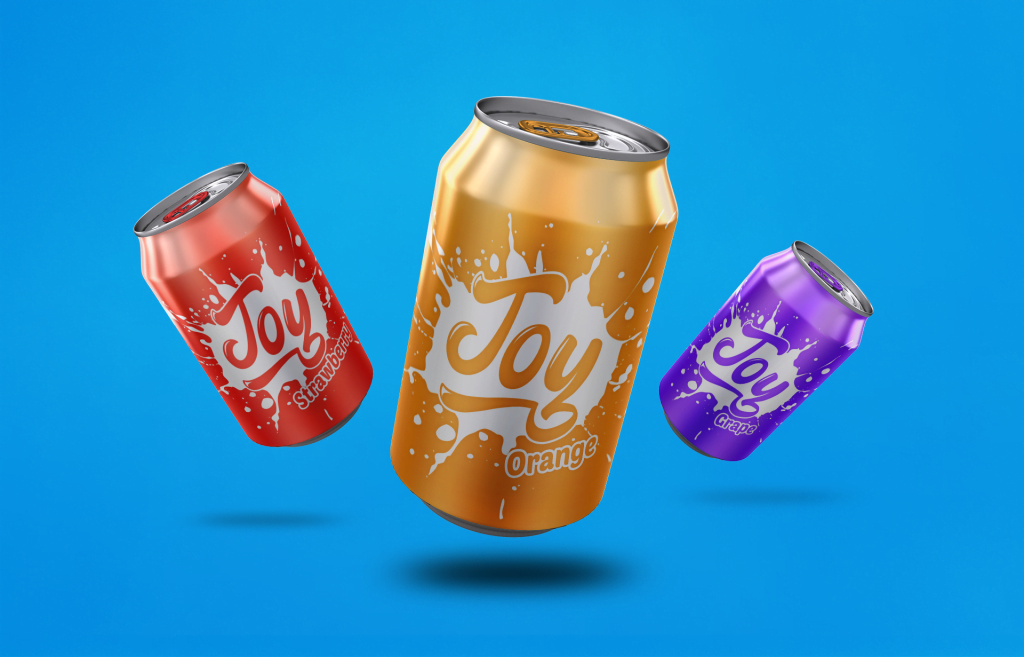 Joy cans in three flavours
