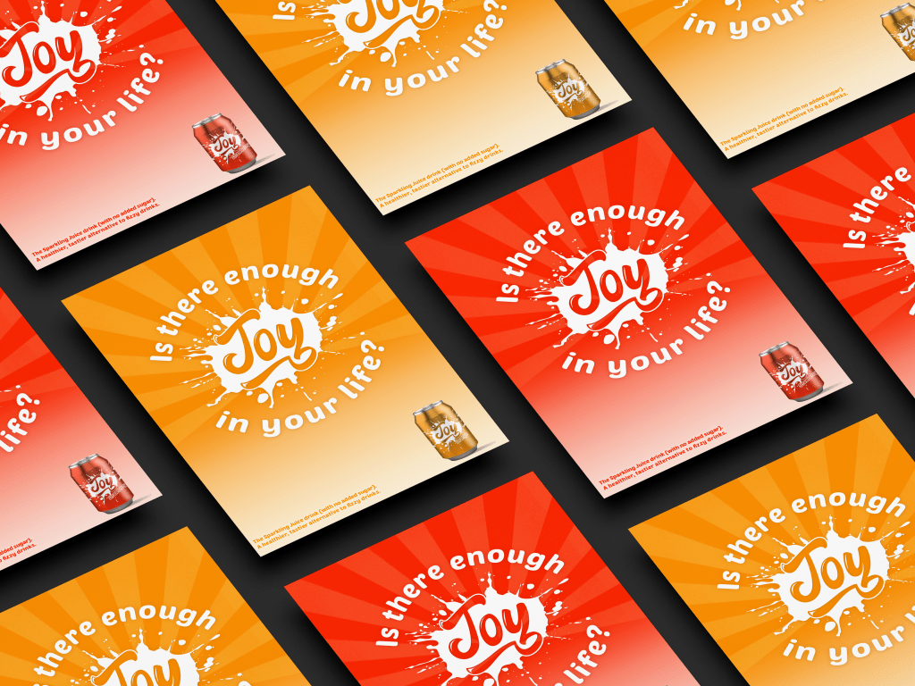 Joy poster set mockup